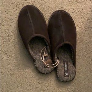 Brown Slide-on Slippers